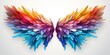 Mutli-Color Colorful Angel Wings Generative AI