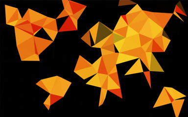 Light Orange vector abstract mosaic backdrop.