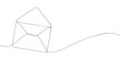 © Dancepol - A single line drawing of a envelope. Continuous line mail icon. One line icon. Vector illustration