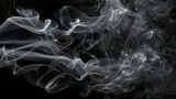 Fototapeta Abstrakcje - Smoke isolated on black background. Movement of white smoke