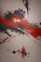 Wall Mural - red ink splash