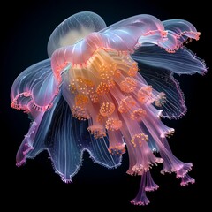 Wall Mural - background with jellyfish