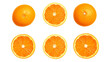 Orange Fruit Collection: Juicy Citrus Set for Graphic Design, Top View PNG Mockups with Realistic 3D Renders on Transparent Backgrounds