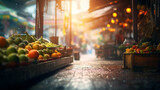 Fototapeta Desenie - The market sells fresh vegetables in the morning.