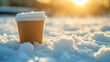 Coffee Cup in Snow Photography.