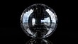 silver mirror ball disco isolated
