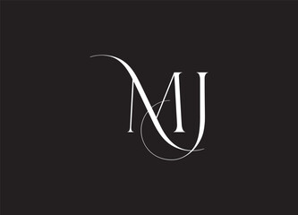 Wall Mural - MJ logo with classic modern style for personal brand,