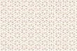 Golden vector seamless pattern with small diamond shapes, floral silhouettes. Simple texture.	
