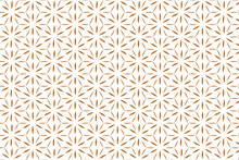 Golden Vector Seamless Pattern With Small Diamond Shapes, Floral Silhouettes. Simple Texture.	

