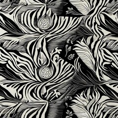 black and white seamless pattern