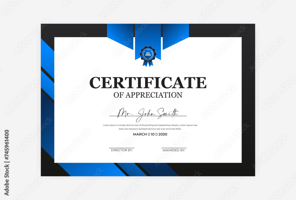 modern abstract certificate template design Stock Vector | Adobe Stock