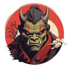 Wall Mural - Orc impressions portraying the essence of orc illustration