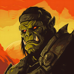 Wall Mural - Orc pictorials unveiling the power of illustrative orcs
