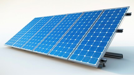 Aufkleber - A solar cell isolated on a white background. Generative AI.
