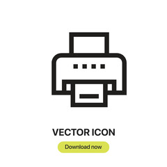 Fototapete - Printer icon vector. Linear-style sign for mobile concept and web design. Printer symbol illustration. Pixel vector graphics - Vector.	
