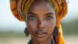 © Ольга Дорофеева - portrait of a girl in an African outfit