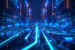© redxiii - Abstract technology background neon circuit blue neon