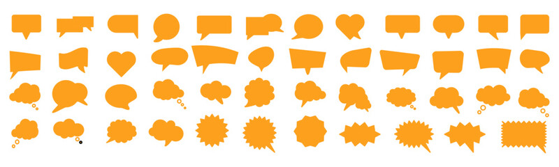 Wall Mural - speech bubble collection. cloud speech bubbles, talk bubbles set.