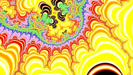 Wall Mural - camera movement inside a multicolor bright fractal. fractal sequence patterns 3d. for yoga or clubs 