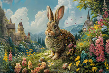 The Easter Bunny. Children's Book Style Illustration