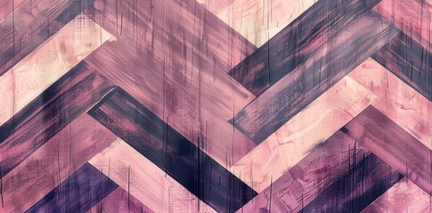 Wall Mural - Pink and Purple Zigzag Pattern Painting