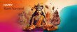 Ram Navami Ilustration Background for Social Media, Space Text