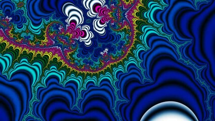 Canvas Print - camera movement inside a multicolor bright fractal. fractal sequence patterns 3d. for yoga or clubs 