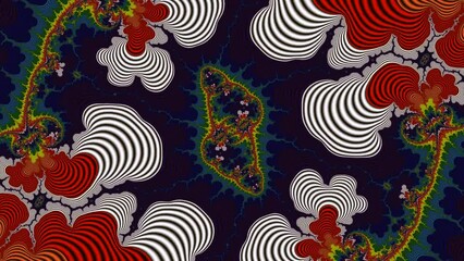 Wall Mural - camera movement inside a multicolor bright fractal. fractal sequence patterns 3d. for yoga or clubs 