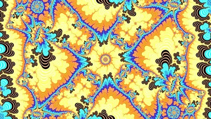 Canvas Print - camera movement inside a multicolor bright fractal. fractal sequence patterns 3d. for yoga or clubs 