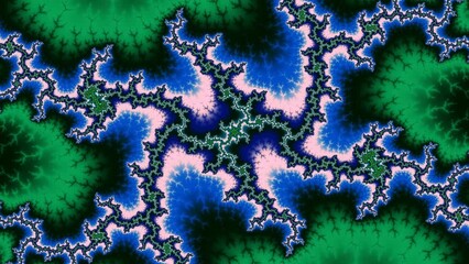 Wall Mural - camera movement inside a multicolor bright fractal. fractal sequence patterns 3d. for yoga or clubs 