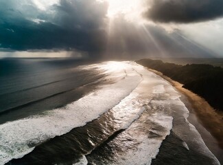 Canvas Print - Aerial view from the coast