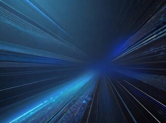 Poster - Futuristic blue wallpaper. Speed motion background.