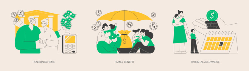 Poster - Family budget abstract concept vector illustrations.