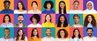 © Prostock-studio - An array of smiling faces in a vibrant montage showcases the joyful expressions