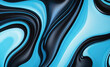 blauer und schwarzer abstrakter, farbenfroher, psychedelischer, organischer, flüssiger Farbtinten-Marmor-Texturhintergrund. dunkle, fließende Oberflächenwellen-Bewegungsmischung, zufälliges Muster.