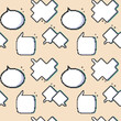 Comic bubble chat pattern background Vector