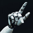 Humanoid robot hand pointing with finger