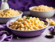 Macaroni and cheese. Creamy and golden, perfectly cooked macaroni covered in gooey cheese.