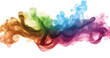 Colorful smoke isolated on transparent png background. Effect element