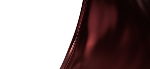 Poster - Smooth and shiny red cloth 3D