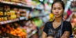 supermarket workers portrait Generative AI