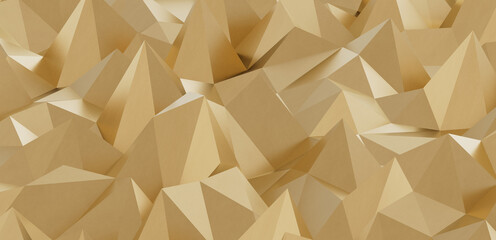 Wall Mural - gold polygon geometric abstract background