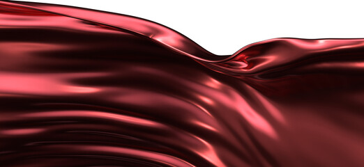 Wall Mural - Flowing red cloth background, 3d rendering.