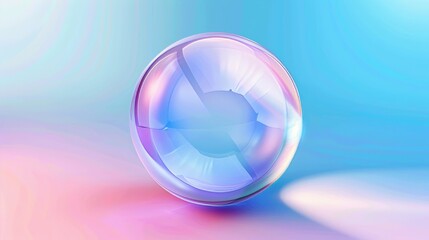 Poster - Glass Glossy Sphere with Abstract Background in Raster Mode