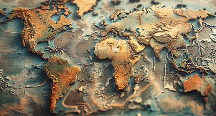 3d world map illustration