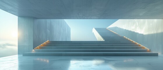 Fototapete - Architectonics of white space, Future Building Design