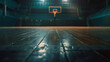 Illuminated Basketball Court: A Perspective from the Ground