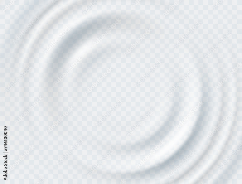Ripple, splash water waves surface from drop isolated on transparent ...