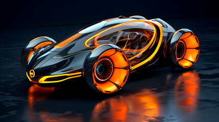 Wall Mural - futuristic car, advanced technology car, super sports car, luxury car, luxury car