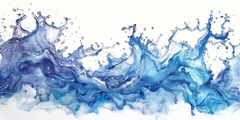 Leinwandbilder - The Graceful Dance of Smoke Art, Capturing the Tranquil Movement and Flow of Color, Generative AI